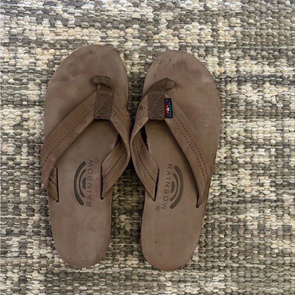 Rainbow leather flip flops - Picture 1 of 4